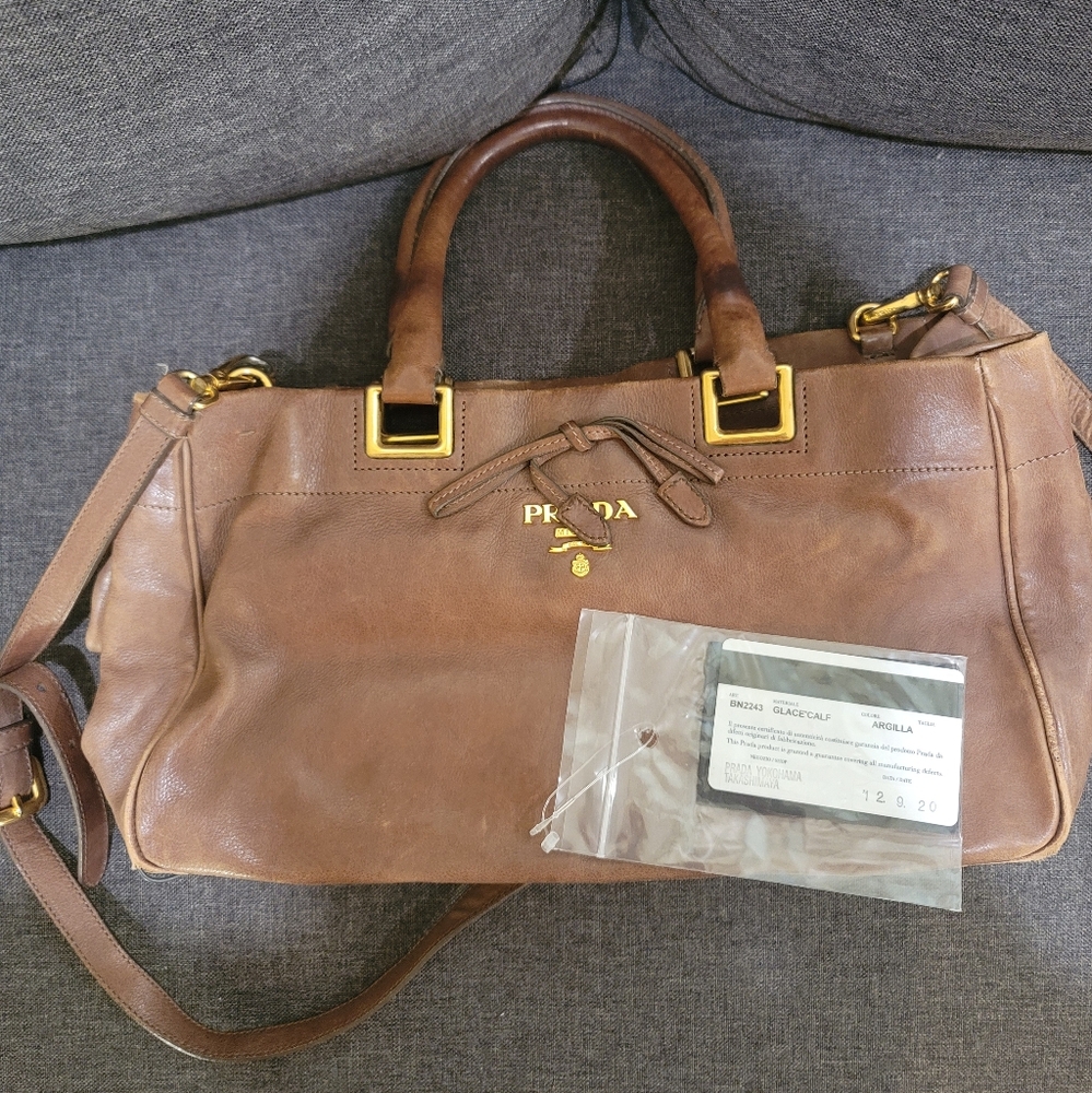 PradaPrada Glace Calf Leather Satchel